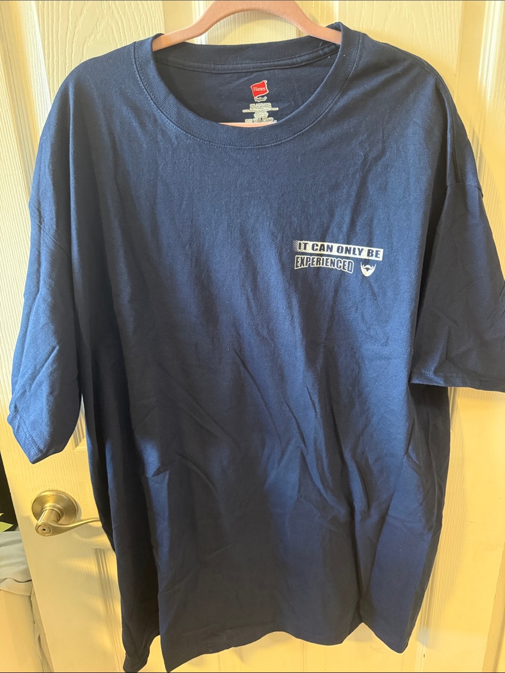 Men's Navy Graphic Tee - 'It Can Only Be Experienced'